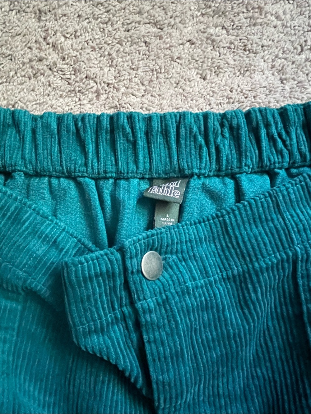 wild fable Teal Corduroy High-Waist Shorts - Picture 2 of 2